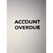 Shiny S842 Account Overdue Self Inking Stamp Black