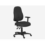 O.A Series High Backrest Swivel Operator Chair Black Height Adjustable Arms image