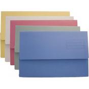 Exacompta Guildhall Document Wallet DW250 Assorted Holds 200 Sheets, 250gsm Medium Weight Premium Quality Manilla, Holds A4 &amp; Foolscap Documents Packed 50 image