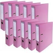 Exacompta - Ref 53755E - Prem'Touch PVC A4 Lever Arch File 70mm Spine, 75mm FSC-Certified - Pink Cover - Pack of 10