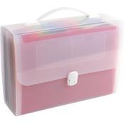Exacompta - Ref 55698E - Crystal Multipart Expanding Case With Handle - Ideal for A4 Size Documents, 24 Tabbed Sections, Holds up to 800 Sheets 