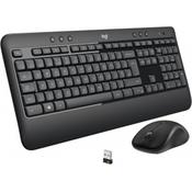 Logitech MK540 Advanced Wireless Keyboard and Mouse Combo for Windows, QWERTY US International Layout - Black