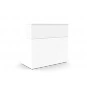 Ashford 1200 x 800 x H100mm (W x D x H) Reception Desk Complete Unit With Riser, White image