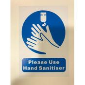 Please Use Hand Sanitiser Vinyl label  W100mm X 150mm