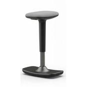 Leo Stool Black Light Grey Fabric image