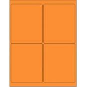 EU30005AB 99.1mm x 139mm 4 labels per sheet Fluorescent Matt Orange