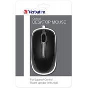 Verbatim Optical Desktop Mouse - High-Definition HD Technology, 1000 dpi, Precise Control, Left and Right-Handed, black