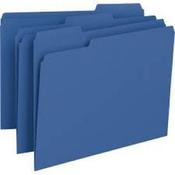 5th Cut Tabbed Filing Folders Blue 315grm Foolscap
