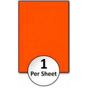 EU30031AB Orange 1 per Sheet Laser Coloured Laser Labels  210mm x 297mm Sheet