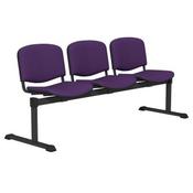 OI Series 3 Seater Bench Waiting Area Seating Nowy V98 Black Frame
