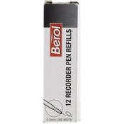 Berol Recorder Set Refill Black Ink Pack of 12 3P