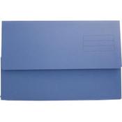 Exacompta Guildhall Document Wallet DW250 Blue Holds 200 Sheets, 250gsm Medium Weight Premium Quality Manilla, Holds A4 &amp; Foolscap Documents Packed 50