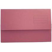 Exacompta Guildhall Document Wallet DW250 Red Holds 200 Sheets, 250gsm Medium Weight Premium Quality Manilla, Holds A4 &amp; Foolscap Documents Packed 50 image