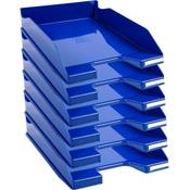 Exacompta Midi Combo Letter Tray A4 - W255xD346xH65mm - Glossy Blue - Ref 113203D