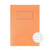 Lismore A4 Maths Book 80 Page Orange Cover 5mm Square 80 page Ref 668
