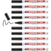 Edding 780 Paint Marker Extra Fine Bullet Tip 0.8mm Line Black Ref 4-780001  [Pack 10]