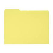 5th Cut Tabbed Filing Folders Yellow 315grm Foolscap image