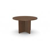 Fermo Round Table 1200 mm with Cross Base Antique Walnut