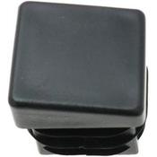 Value X Square Angled Chair Feet, 15mm - 25mm Plastic Feet for Furniture, Tube End Caps, Box Section, Angled Ribbed Insert (20mm x 20mm)