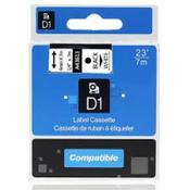 Compatible Dymo S0720790 43613 Black on White Label Tape 6mm x 7m image
