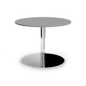 Profim Low Round Table, Round Base - Model SR40Grey Top ,Chrome Base image