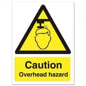 Stewart Superior Caution Overhead Hazard Sign Self Adhesive Vinyl  150x200mmSelf-adhesive vinyl (SAV)Size: 150x200mm image