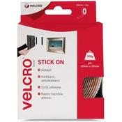 VELCRO Brand EC60216 White Stick On Tape Roll, 20mm x 5m