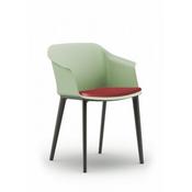 Aran Visitor Chair Swamp - Green with Red Cushion and Black Legs image