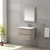 Viena Grey Ash 600 Wall Unit &amp; Basin