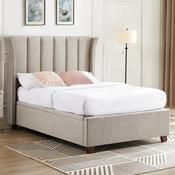 Mia 4ft6 Upholstered Ottoman Bed Frame Taupe Velvet by Balmoral image