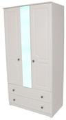 Snowdon White 3ft Two Drawer Robe Centre Mirror image