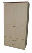 Milano Oak and Cream 3ft Two Drawer Robe image