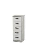 Vogue 5 Drawer Locker - Concrete | Light Grey image