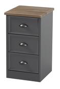Heritage 3 Drawer Locker - Charcoal | Grey | White image