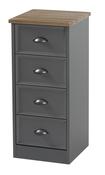 Heritage 4 Drawer Locker - Charcoal | Grey | White image