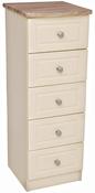 Milano Oak and Cream 5 Drawer Locker