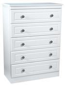 Snowdon White 5 Drawer Chest image