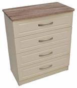 Milano 4 Drawer Chest - Cream Oak image