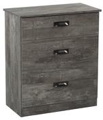 Vogue 3 Drawer Deep Chest - Concrete | Light Grey image