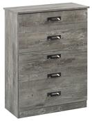 Vogue 5 Drawer Chest - Concrete | Light Grey image