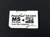 Dual Micro SD Memory Stick Duo Card