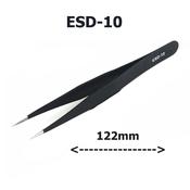 Anti Static Straight Tweezers ESD-10
