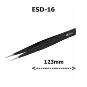 Anti Static Straight Tweezers ESD-16