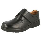 DB Shoes | Extra Wide Extra Deep Fitting shoe | Leather Velcro strap | Black image