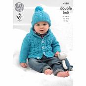 Double Knitting Pattern Children up to7 years 41-66cm 16-26 inches King Cole 4198 image