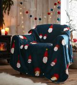 Fleece Throw Christmas Gonk Navy