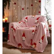 Fleece Throw Christmas Gonk Pink