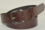 Mans Leather Trouser Belt - Dark Brown image