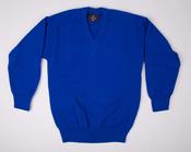 School V Neck Jumper - Royal Blue image