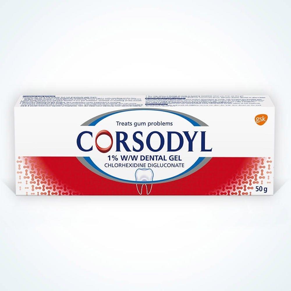 Corsodyl Dental Gel 50g - Treats gum problems, 1% W/W, Chlorhexidine Digluconate